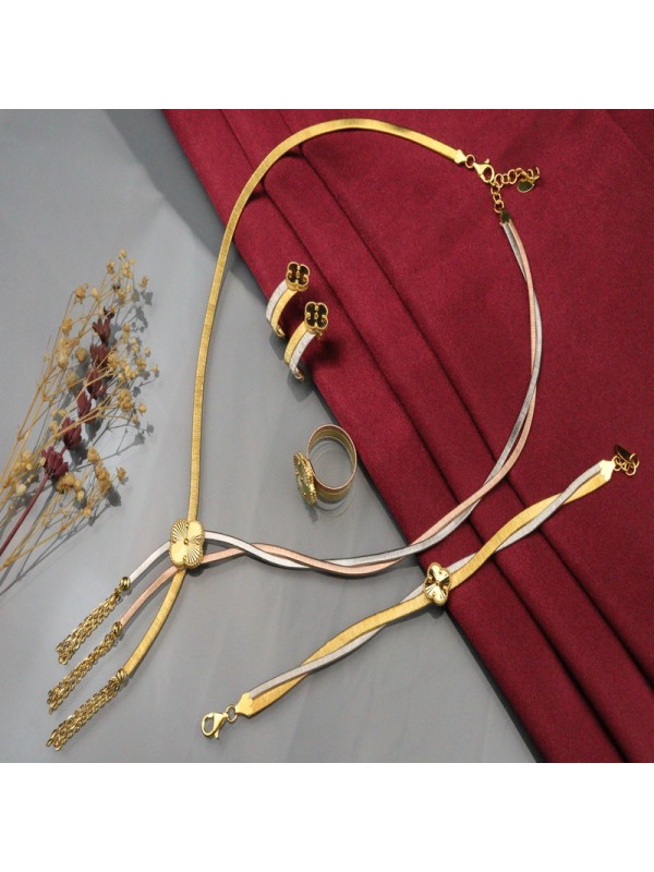 21 Ayar Van Cleef Sarma Zincir Altın Set