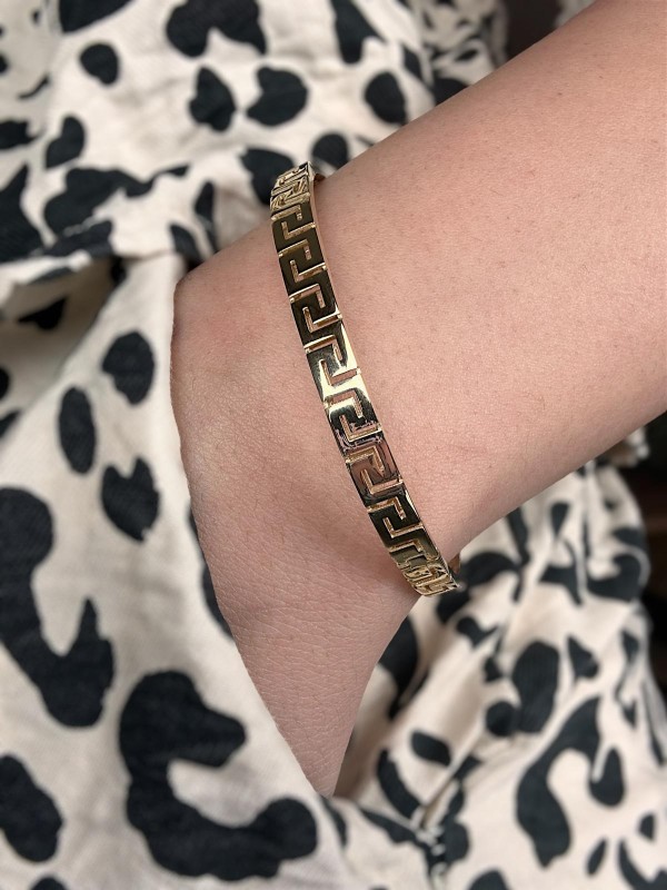 Grek Motifli Kelepçe Bileklik